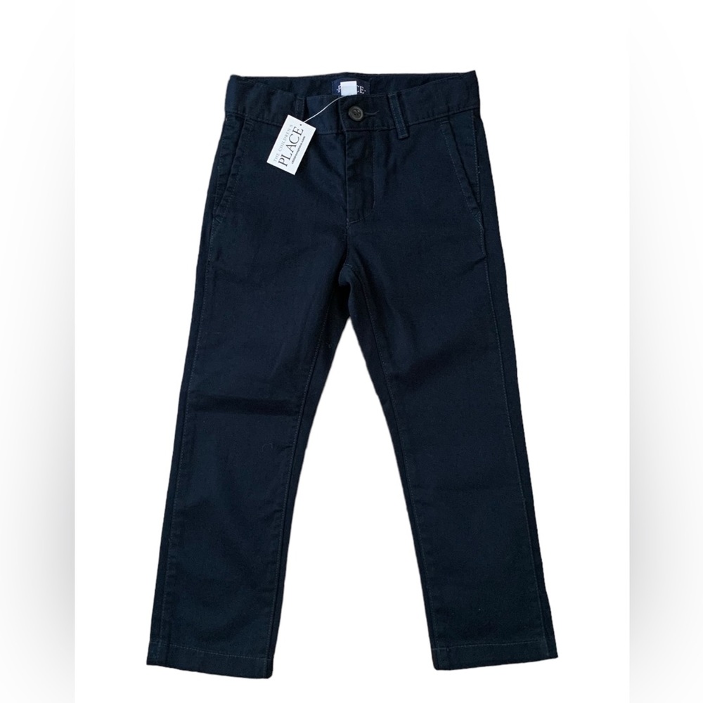 New! The Children's Place navy blue dress pants, 100% cotton, boy's size 4